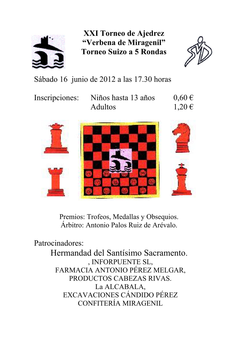 Torneo Ajedrez Verbena Miragenil Puente Genil 2012