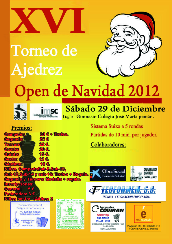 Torneo Ajedrez Navidad Puente Genil 2012