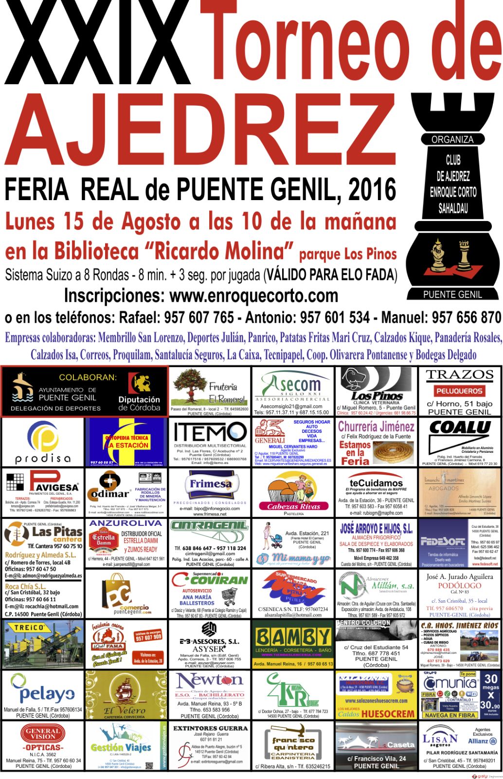 Torneo Ajedrez Feria Puente Genil 2016