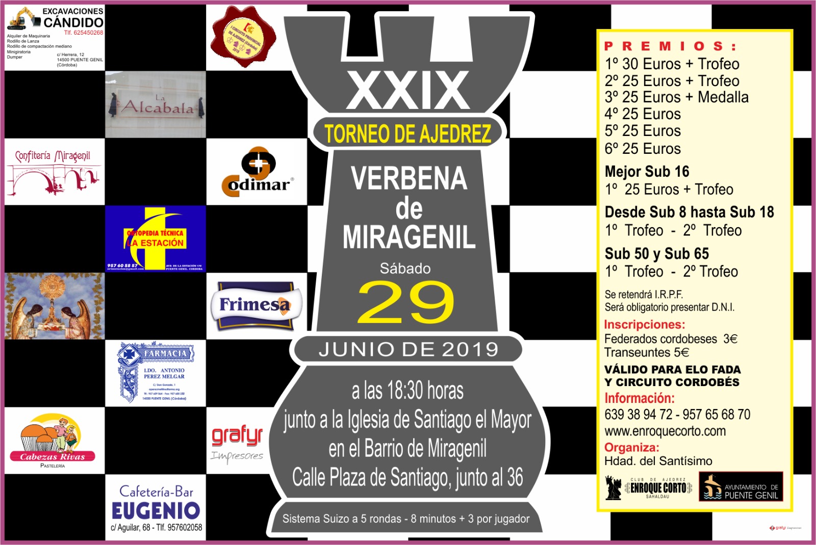 Torneo Ajedrez Verbena Miragenil Puente Genil 2019
