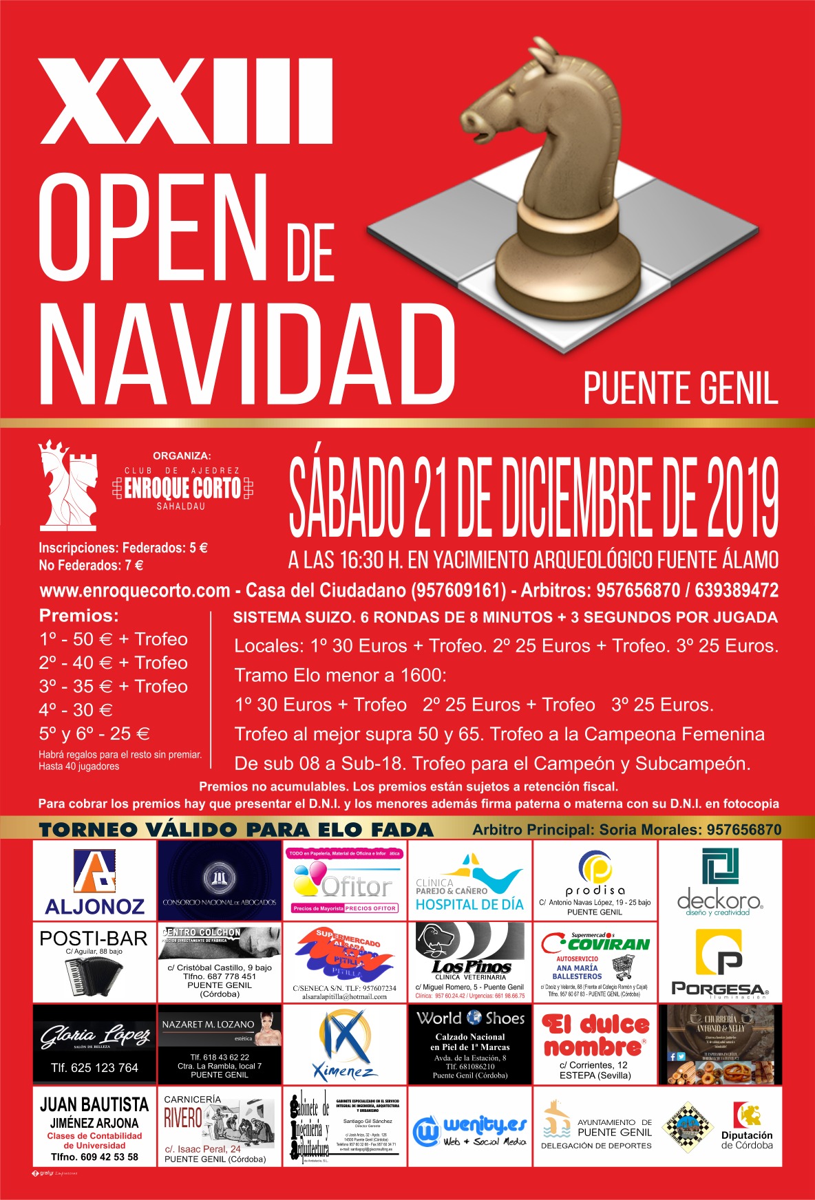 Torneo Ajedrez Navidad Puente Genil 2019
