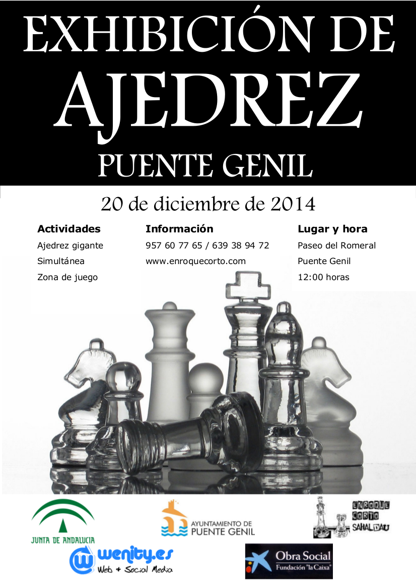 Exhibicion ajedrez navidad Puente Genil 2014