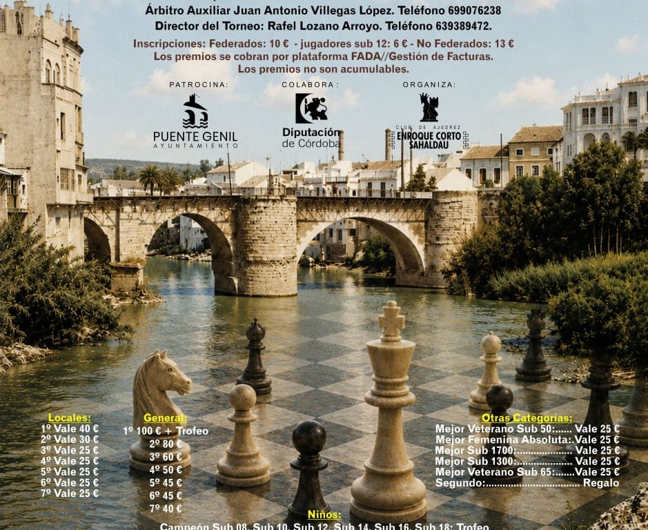 Torneo de Ajedrez Feria Real de Puente Genil 2026 (cartel)